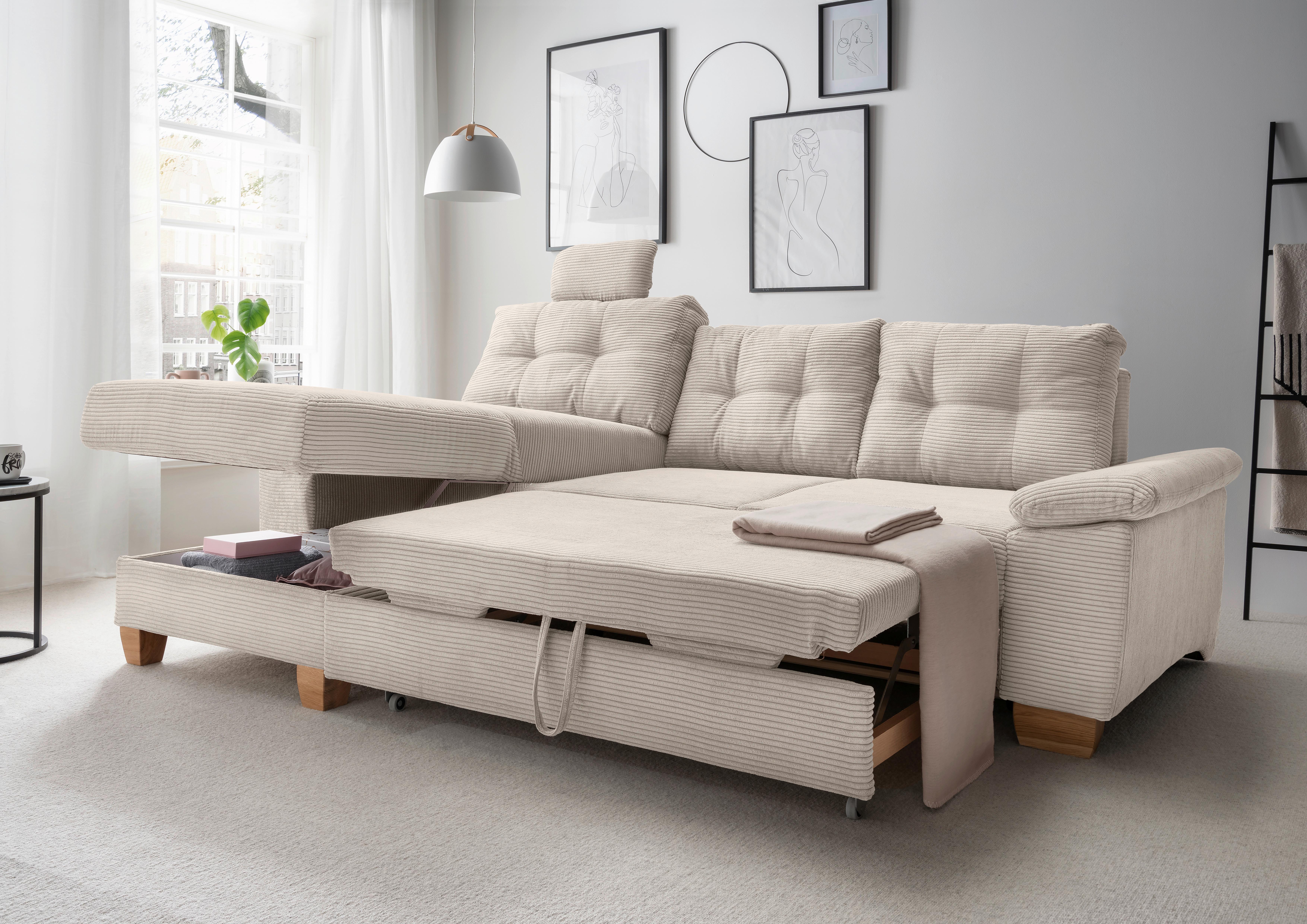 Ecksofa Brizzini, Beige S: 176x270 Cm - Beige/Naturfarben, MODERN, Textil (176/270cm) - Livetastic