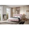 Polsterbett mit Lattenrost 180x200 cm Magic Rosa - Schwarz/Rosa, MODERN, Holzwerkstoff/Textil (180/200cm) - MID.YOU