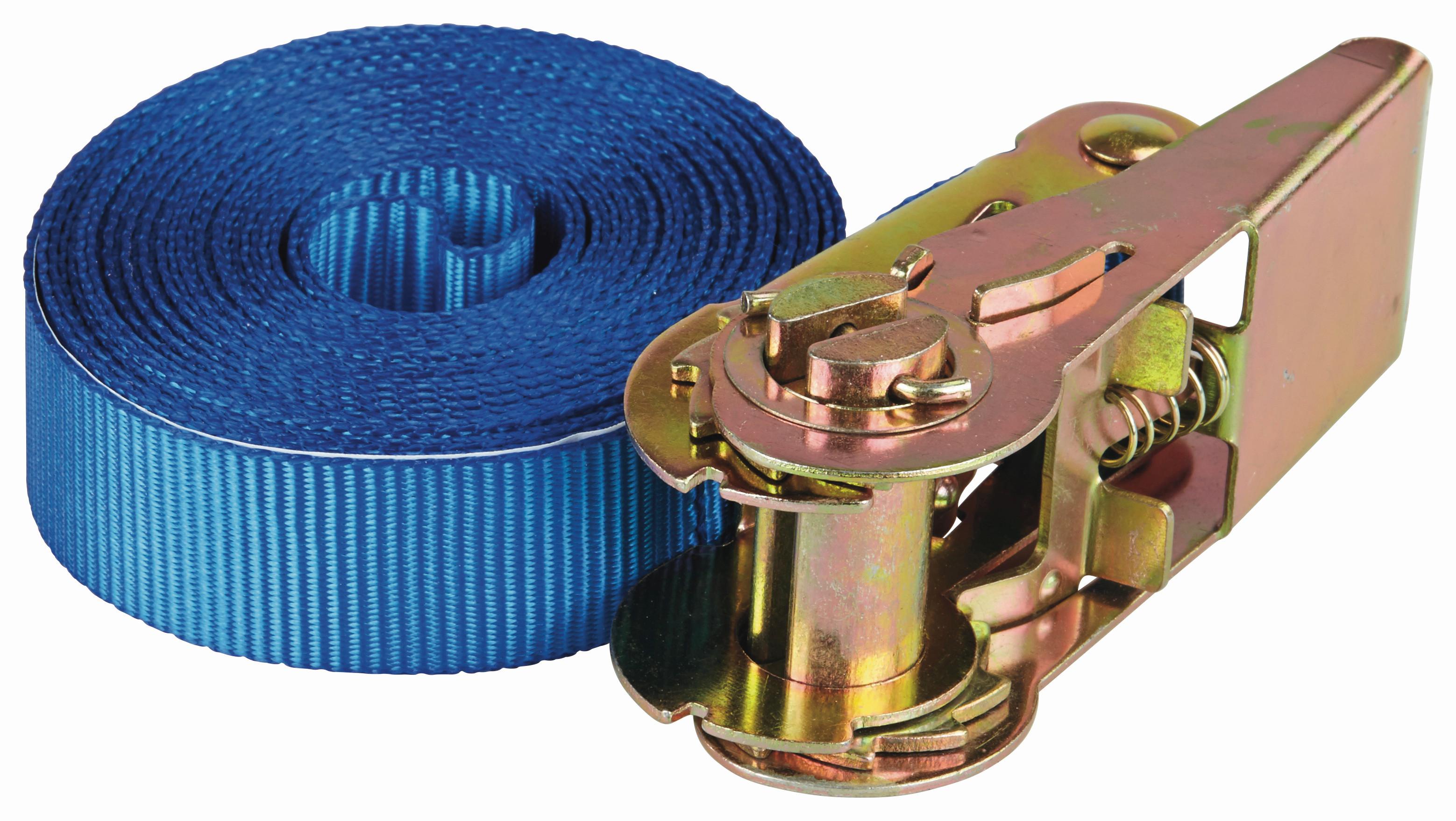 Spanngurt L: 5 m mit Ratsche Bis 300 Kg, Tüv-Geprüft - Blau, KONVENTIONELL, Kunststoff/Metall (500cm)