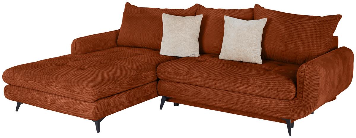 Ecksofa Wave - Beige/Schwarz, MODERN, Textil (189/266cm)