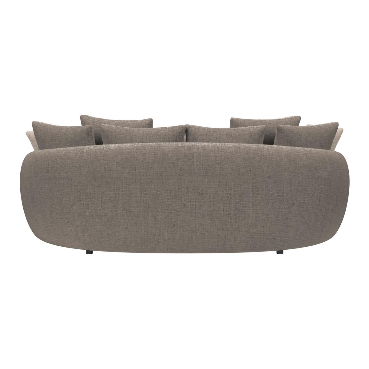 Mega pohovka ARUBA 2, hnedá ženilka - hnedá/čierna, Trend, textil/plast (238/80/140cm) - Luca Bessoni