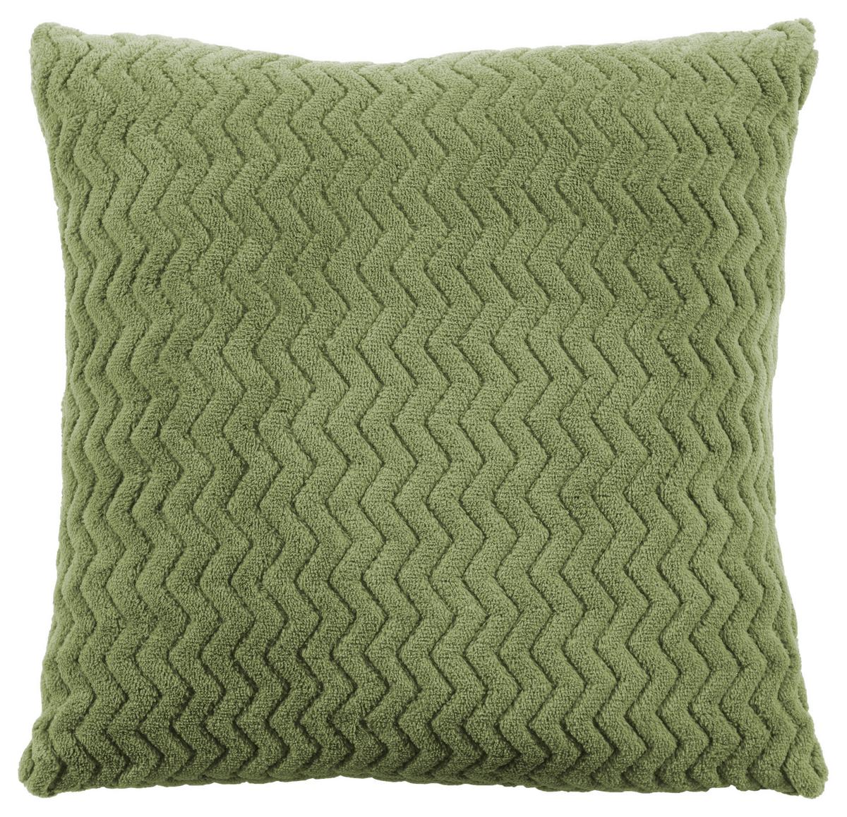 Zierkissen Talisha 40x40 cm Polyester Olivgrün mit Zipp - Olivgrün, MODERN, Textil (40/40cm) - Luca Bessoni