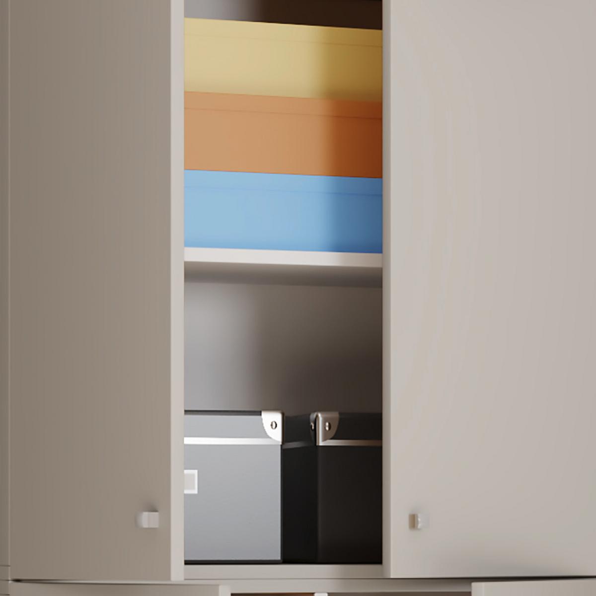 Mehrzweckschrank Lona Xxl Grau Stehend Bxh: 70/223 Cm - Schwarz/Grau, MODERN, Holzwerkstoff (70/223/39cm) - MID.YOU