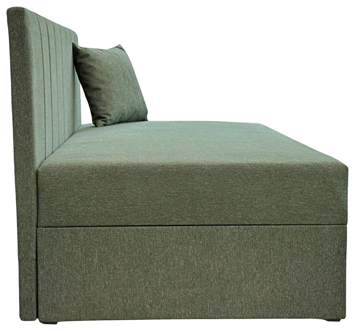 Boxbett Moritz 90x200cm - Dunkelgrün/Schwarz, Basics, Holzwerkstoff/Textil (90/200cm) - P & B