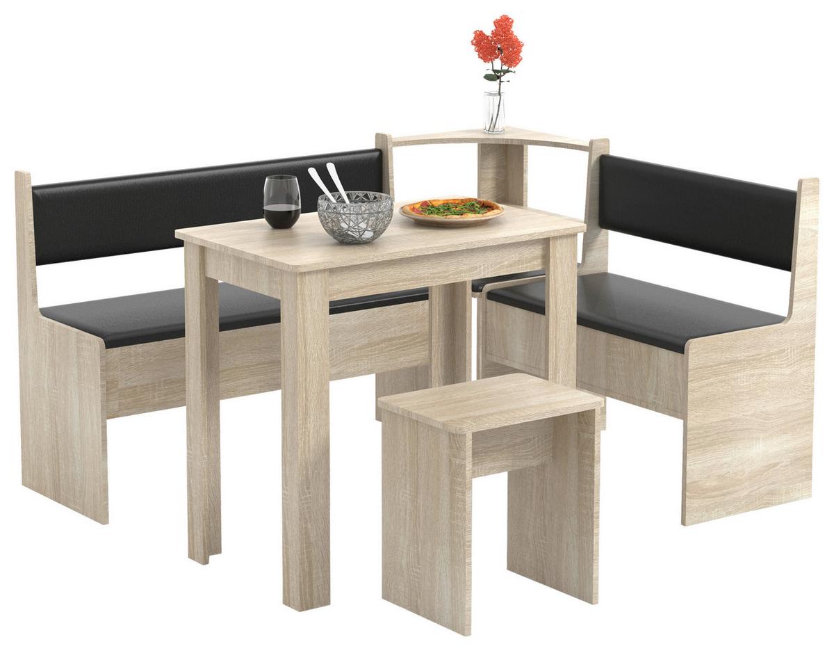 Eckbankgruppe Esal Sonoma Eiche S: 153/115 cm - Sonoma Eiche, MODERN, Holzwerkstoff (153/115cm) - MID.YOU