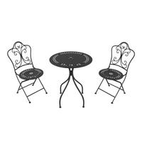 Gartenset Marilou - Anthrazit, Basics, Metall (60/74,5cm) - Ambia Garden