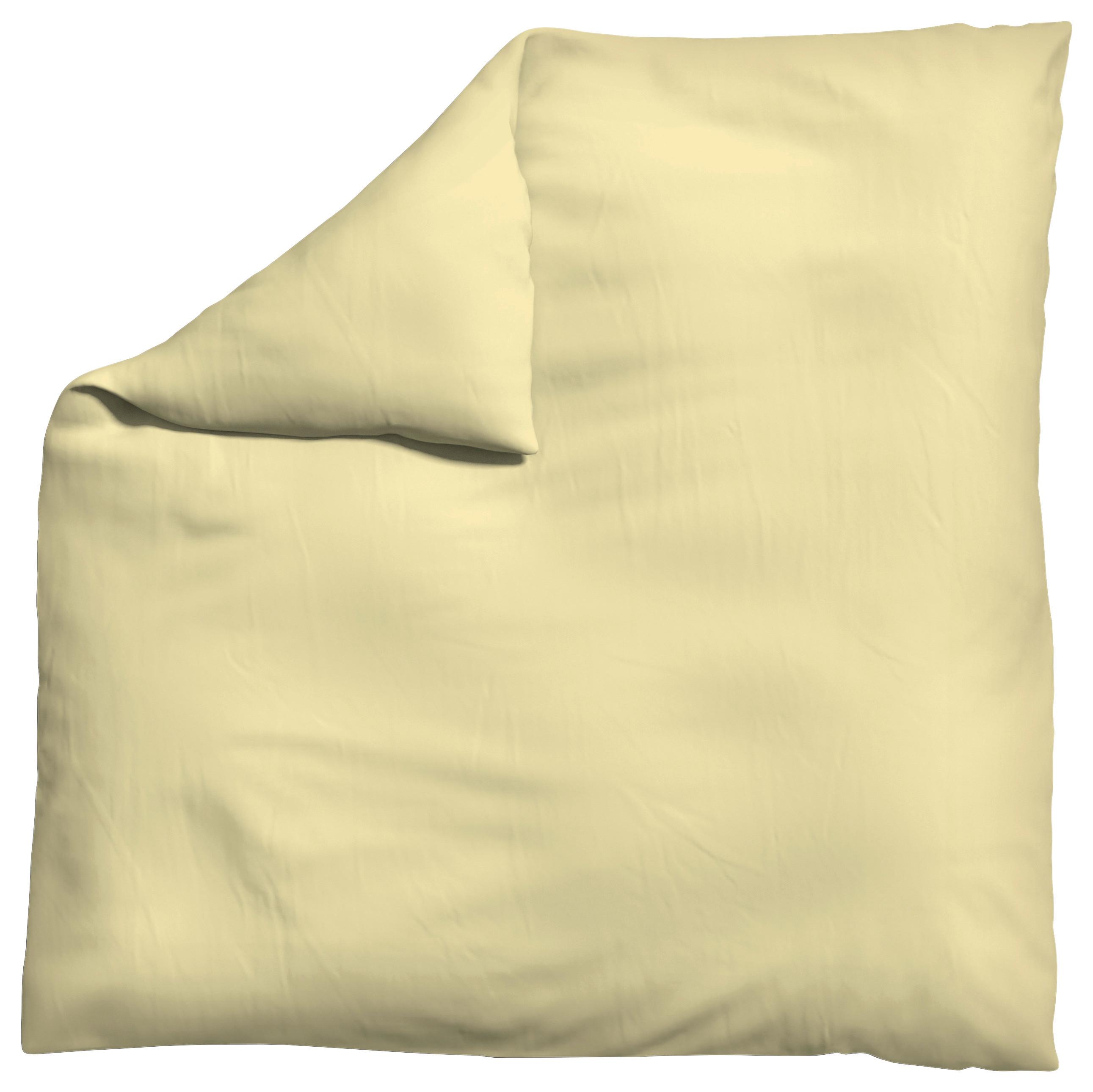 Bettdeckenbezug Knitted Jersey 200x200cm Gelb - Gelb, Basics, Textil (200/200cm) - Schlafgut