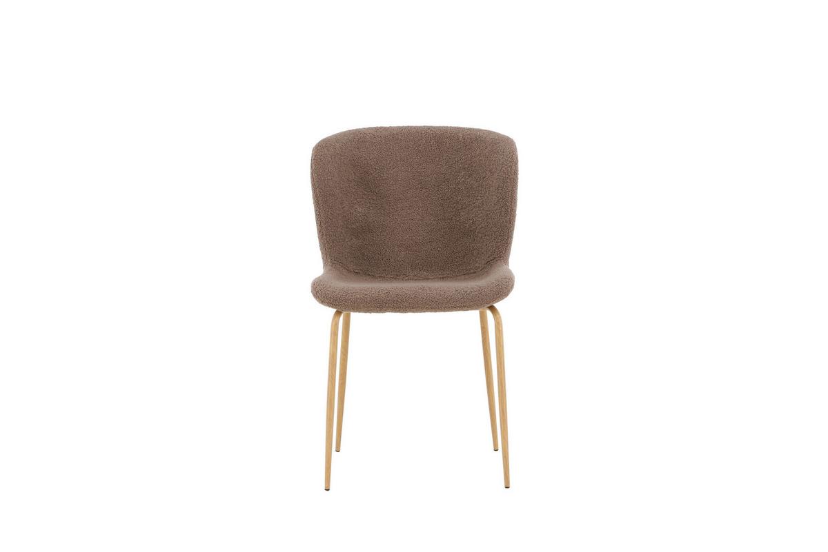 STUHL Modesto Braun B: 48 cm - Braun, MODERN, Textil/Metall (48/80/54cm) - Livetastic