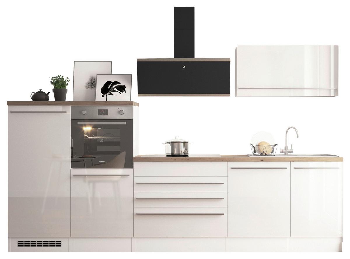 Küchenblock Gabriel Weiß B: 320 Cm - Wildeiche/Weiß, Design, Holzwerkstoff (320cm) - Respekta