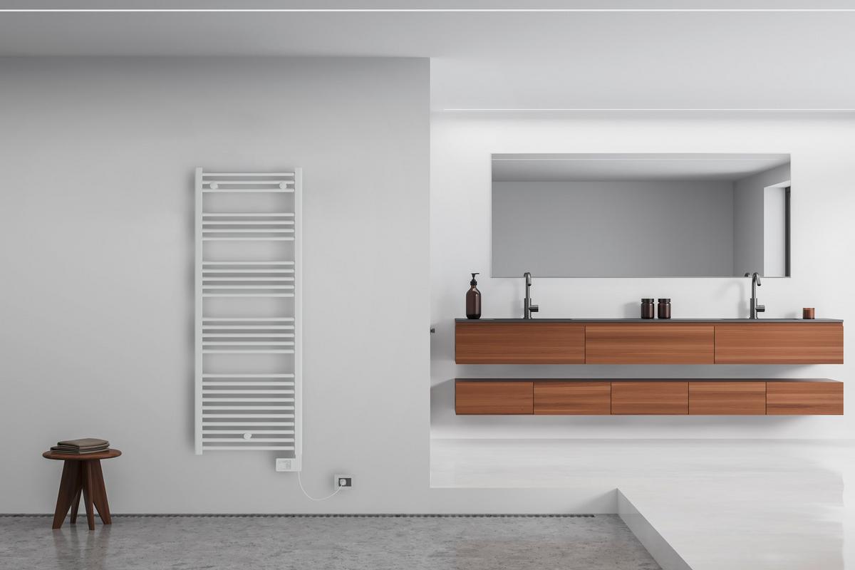 Handtuchheizkörper Bozen BxL 60x120 cm Gerade 600 W - Weiß, Basics, Metall (60/120cm) - Sanotechnik