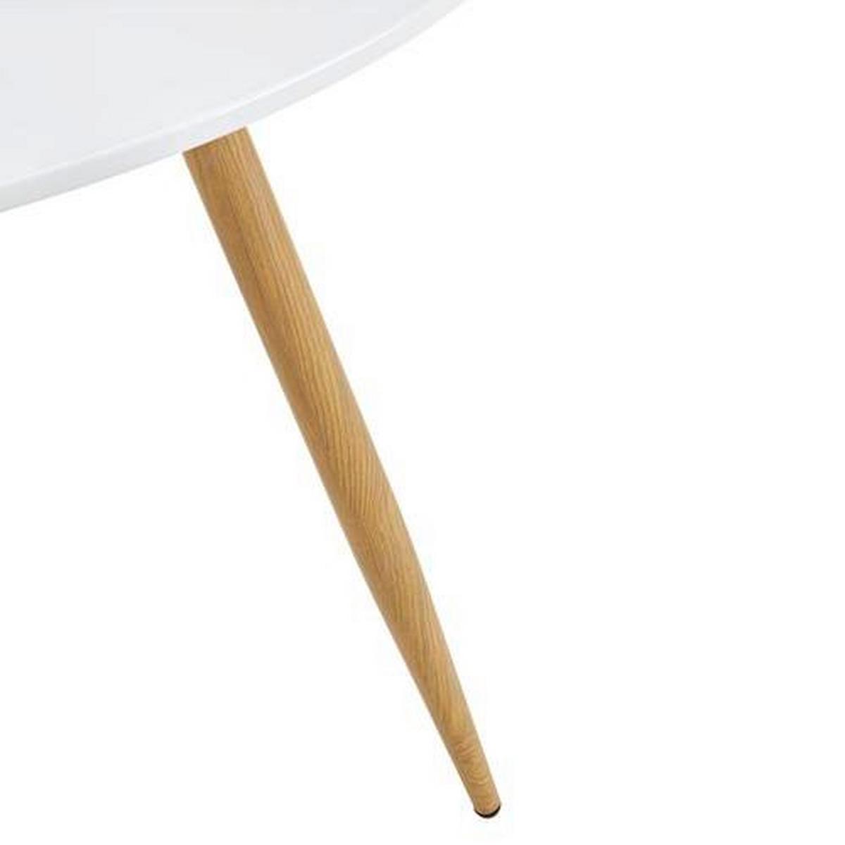 Jídelní stůl John 80 - bílá/barvy dubu, Moderní, kov/dřevo (80/76cm) - Modern Living