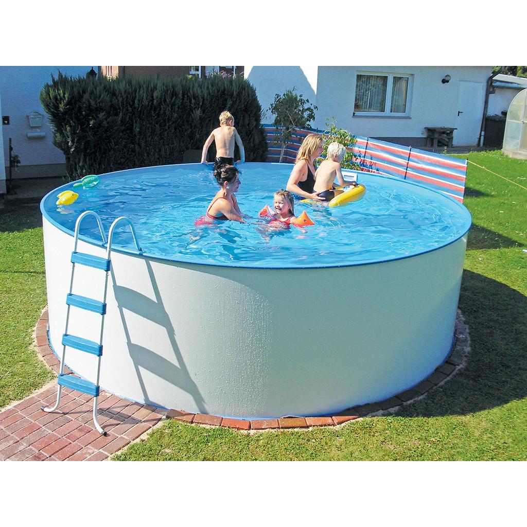 Stahlwandpool rund Set Steely mit Pumpe Ø 450 cm