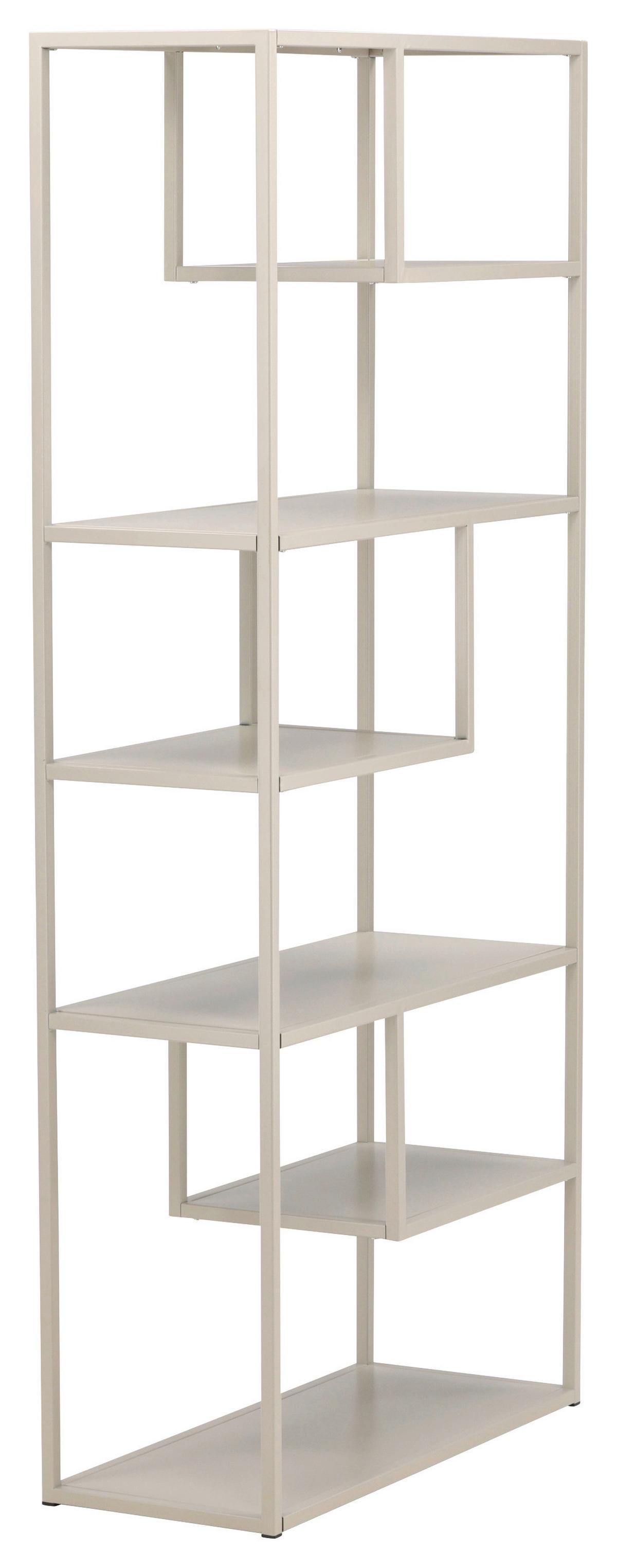 Bücherwand Staal - Beige, Design, Metall (85/188/35cm) - Livetastic