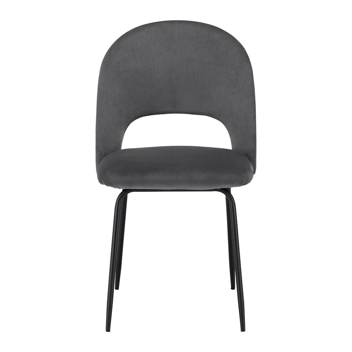 Židle ROMY šedá - šedá/černá, Moderní, kov/textil (51/88/58cm) - Bessagi Home