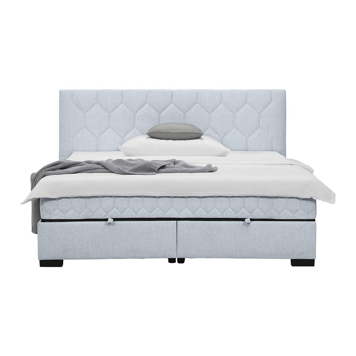 Americká posteľ MAYA D 180/200 cm, sivá - čierna/sivá, Konventionell, drevo/kompozitné drevo (180/200cm) - Mömax