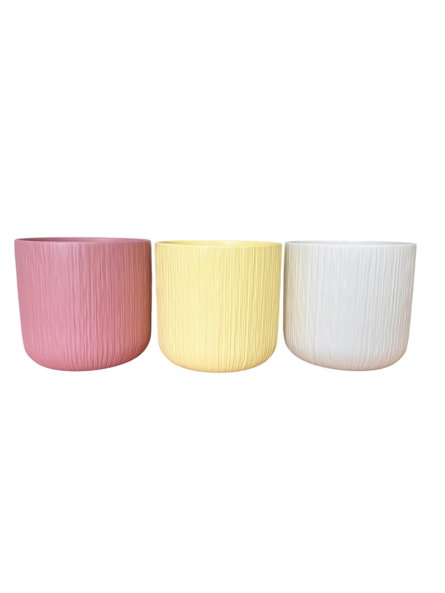 ÜBERTOPF ANNI - Pink/Gelb, KONVENTIONELL, Keramik (18,5/19cm) - Luca Bessoni