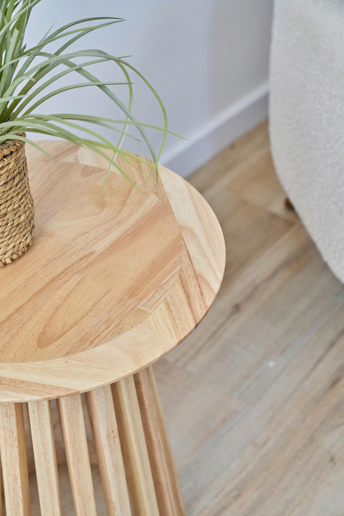 Beistelltisch Naturfarben B: 40 cm - Naturfarben, Design, Holz (40/40/50cm) - MID.YOU