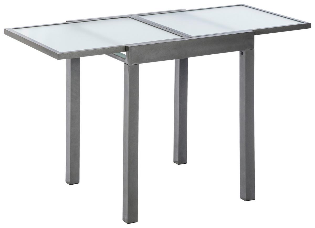 Gartenset Milano - Graphitfarben/Grau, MODERN, Textil/Metall - Gardenson