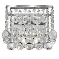 KRISTALL-WANDLEUCHTE 5402-2CC - Klar/Chromfarben, Design, Glas/Metall (20/18/20cm)