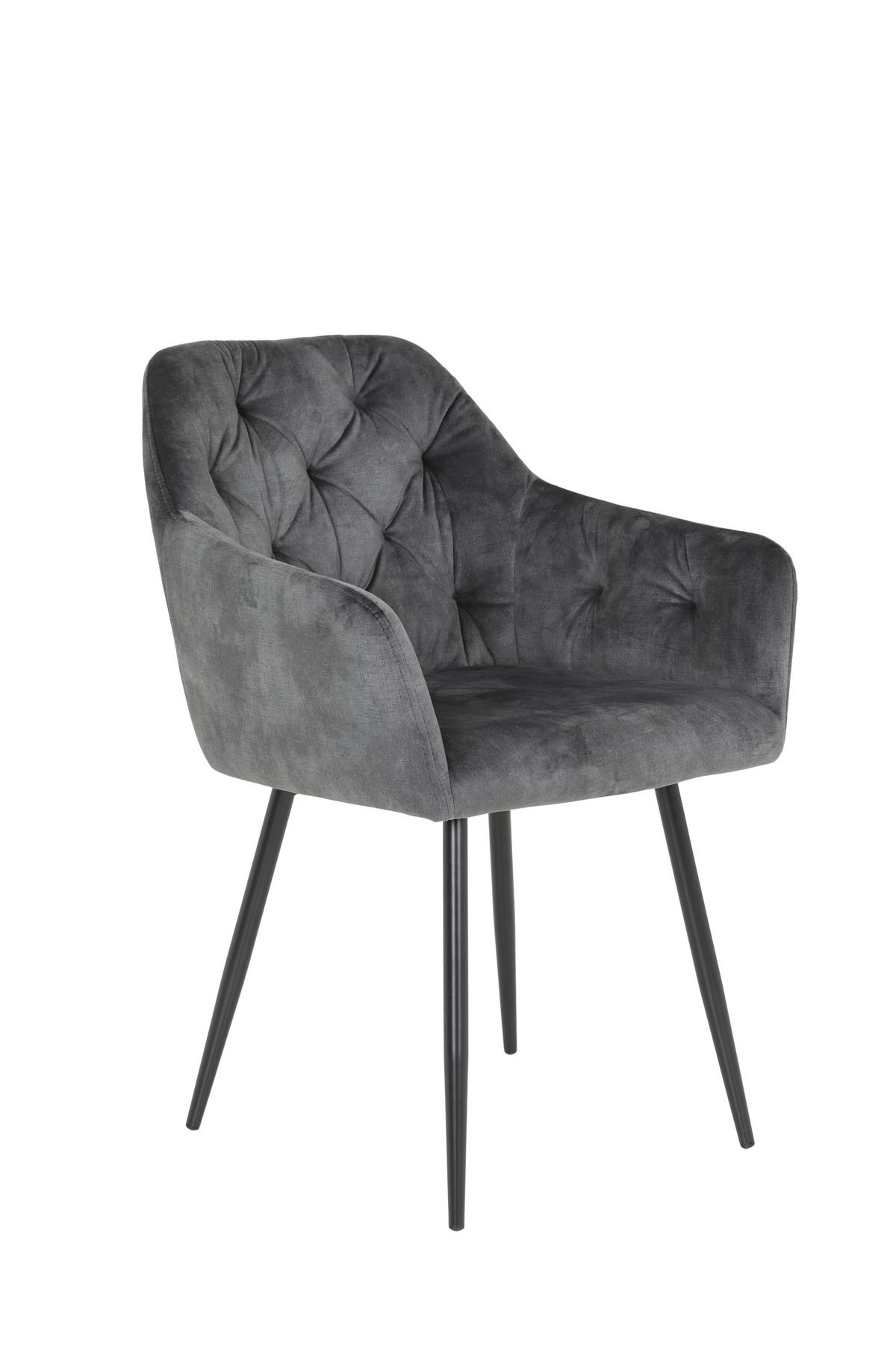 Tischgruppe Jennifer G - Weiß Hochglanz/Anthrazit, MODERN, Holzwerkstoff/Textil (140/76/80cm) - MID.YOU