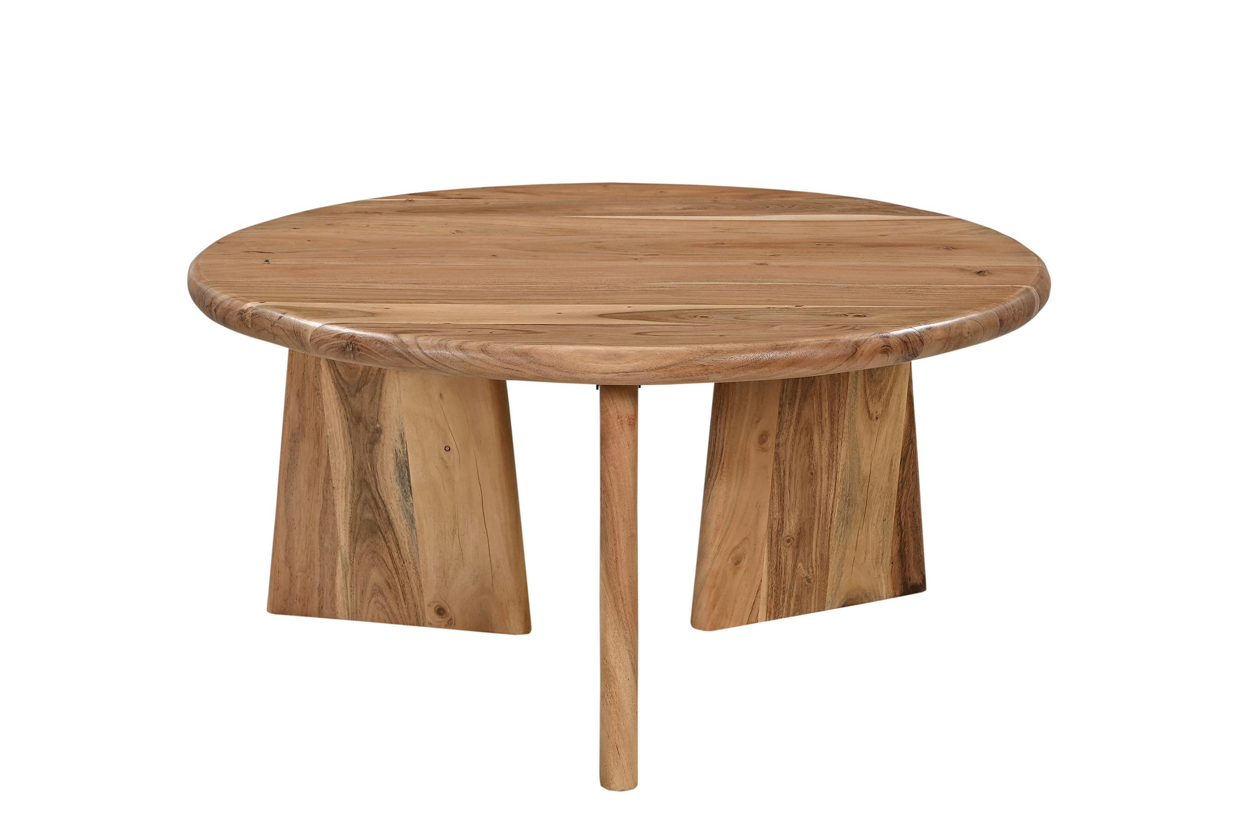 COUCHTISCH Akazie Natur B: 90cm - Naturfarben, Design, Holz (90/90/44cm) - MID.YOU