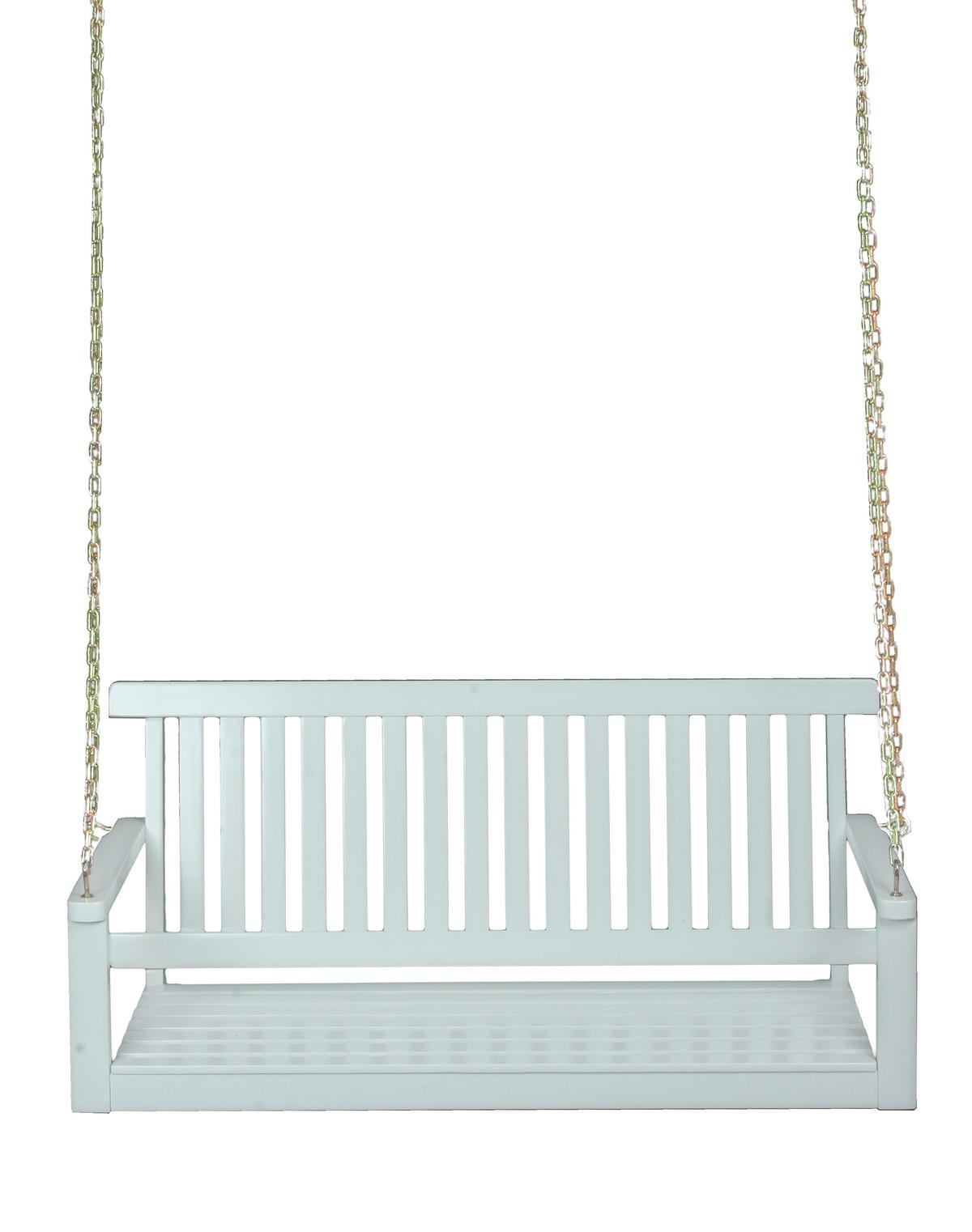 Hängebank Augusta - Weiß, Basics, Holz (130/56/63cm) - Gardenson
