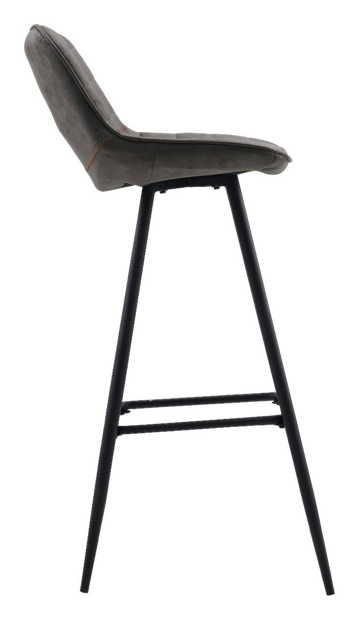Barhocker-Set Jordan - Anthrazit/Schwarz, LIFESTYLE, Textil/Metall (49/101/43cm) - MID.YOU