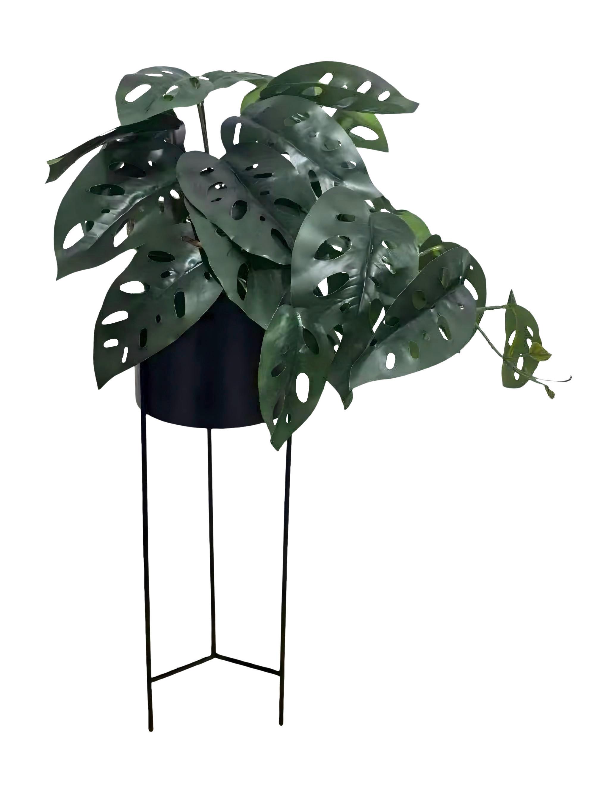 Umelá rastlina GARY - čierna/tmavozelená, kov/plast (16/65cm) - Mömax