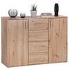 Kommode Mit Schubladen 132 Cm Ina 03 Eiche - Eiche Artisan, MODERN, Holzwerkstoff (132/94,8/38,3cm)