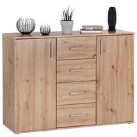Kommode Mit Schubladen 132 Cm Ina 03 Eiche - Eiche Artisan, MODERN, Holzwerkstoff (132/94,8/38,3cm)
