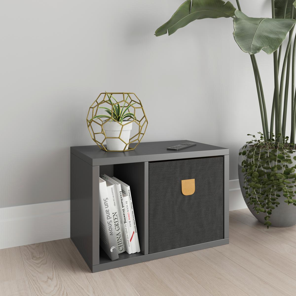 Regal Fortuna B 58cm Grau Fortuna - Grau, Basics, Holzwerkstoff (58/39/34cm) - MID.YOU