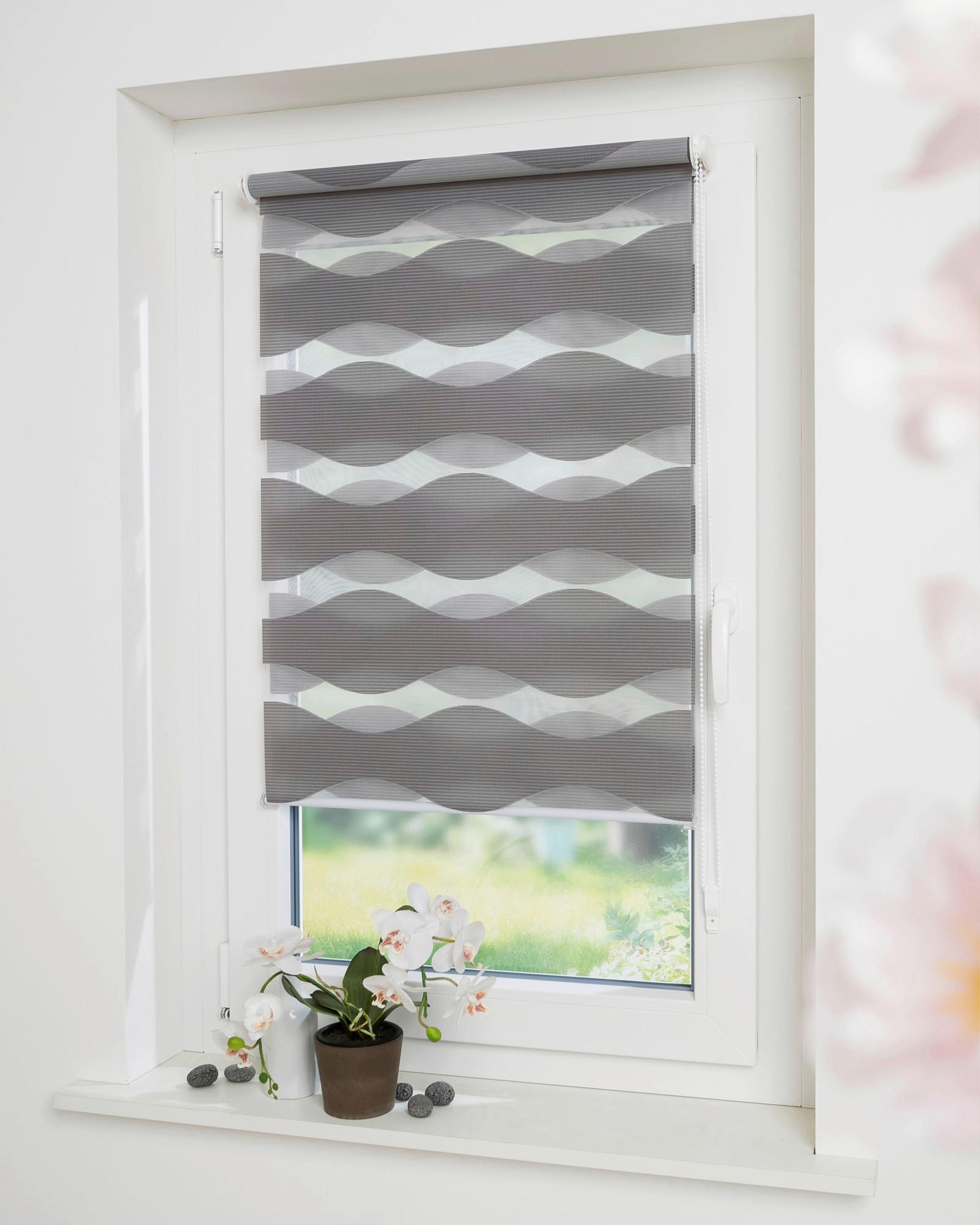 DOPPELROLLO Grau 95x150 cm - Grau, Basics, Textil (95/150cm) - Schwöller