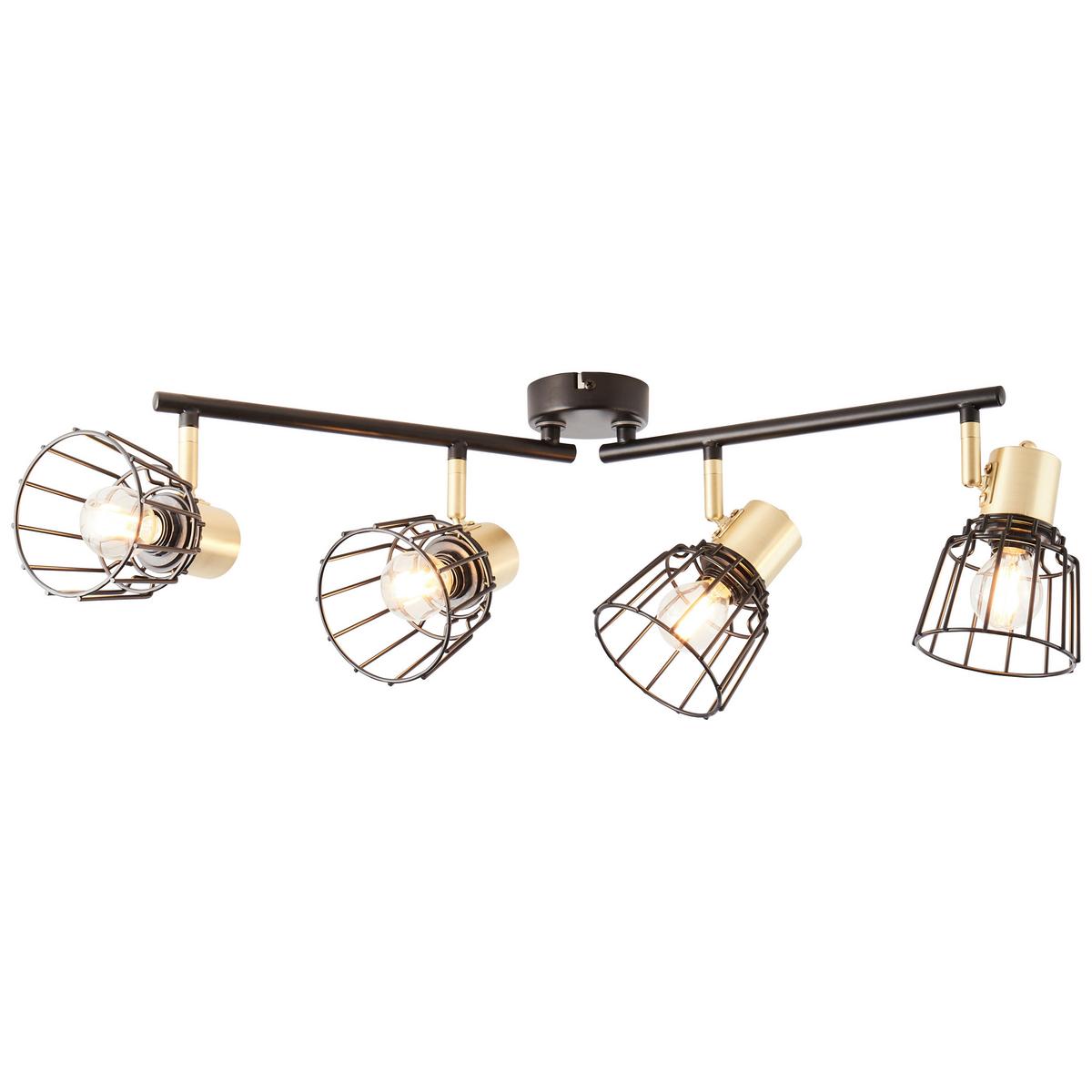 Strahler 86931/78 Posca - Messingfarben/Schwarz, Basics, Metall (18/60/28cm) - Brilliant