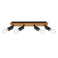 Strahler 54008-4nh - Schwarz/Braun, Natur, Holz/Metall (49/9/11cm) - Globo