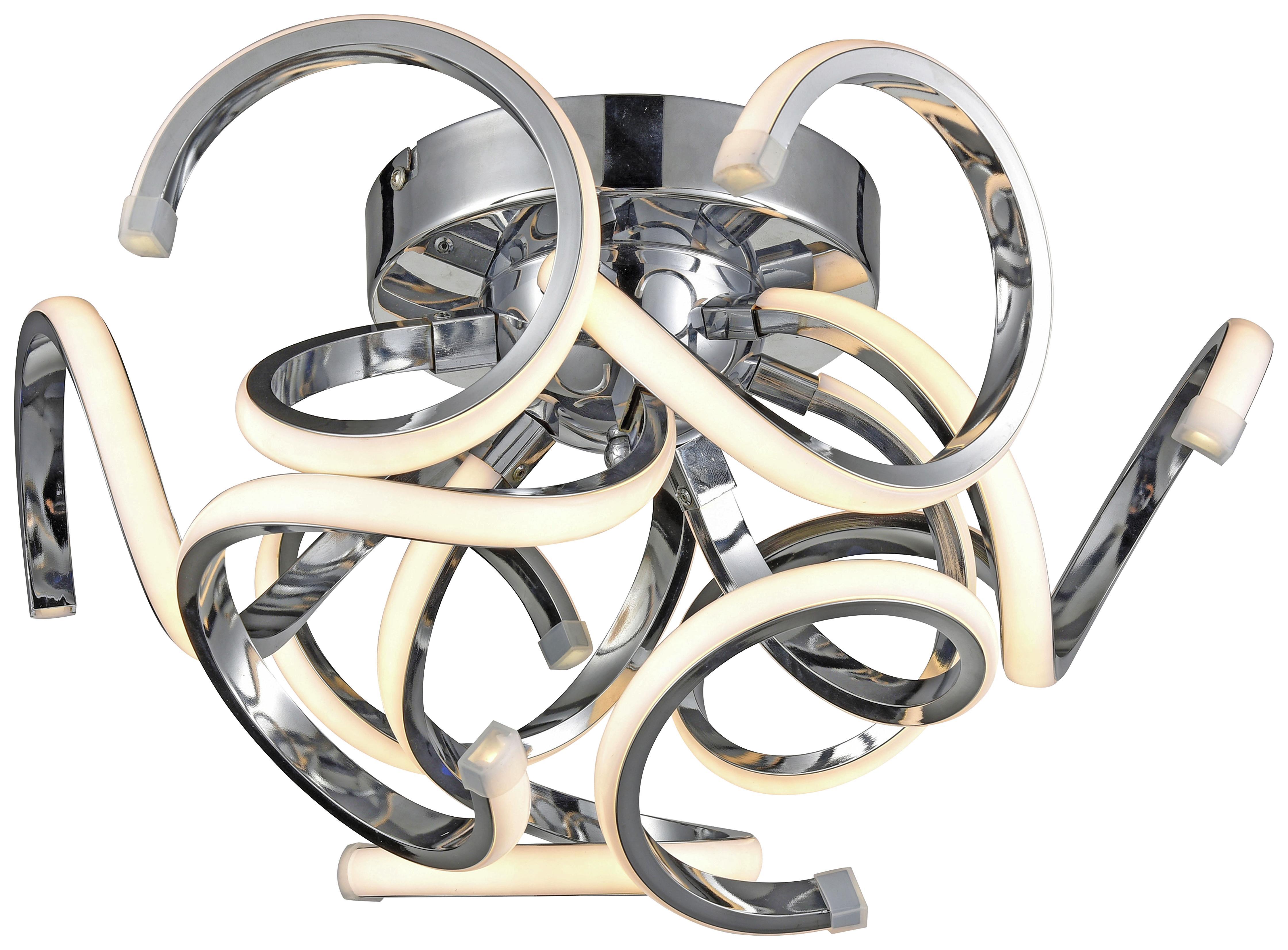 Led Mennyezeti Lámpa Valena - Króm, modern, Fém (50/35cm) - Luca Bessoni