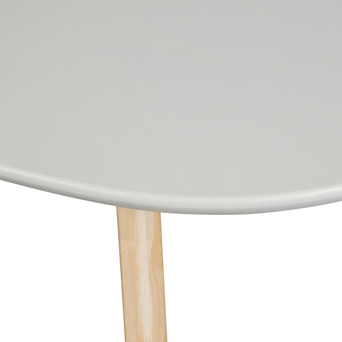 ESSTISCH Tablo Hellgrau L: 130cm - Hellgrau/Naturfarben, MODERN, Holz (130/130/75cm) - Livetastic