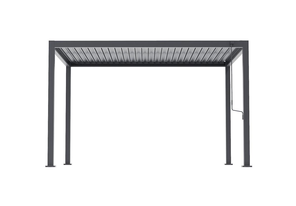 Pergola Core +110 ca. 3x4 m Aluminium,Lamellen verstellbar - Anthrazit, Basics, Metall (393/247/300cm) - Gardenson