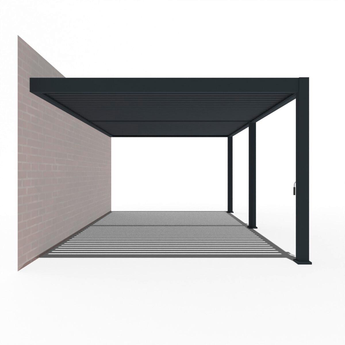 Pergola Deluxe Plus 400x600cm Sturmfest, Gartenpavillon - Anthrazit, Basics, Metall (600/255/400cm) - WEIDE