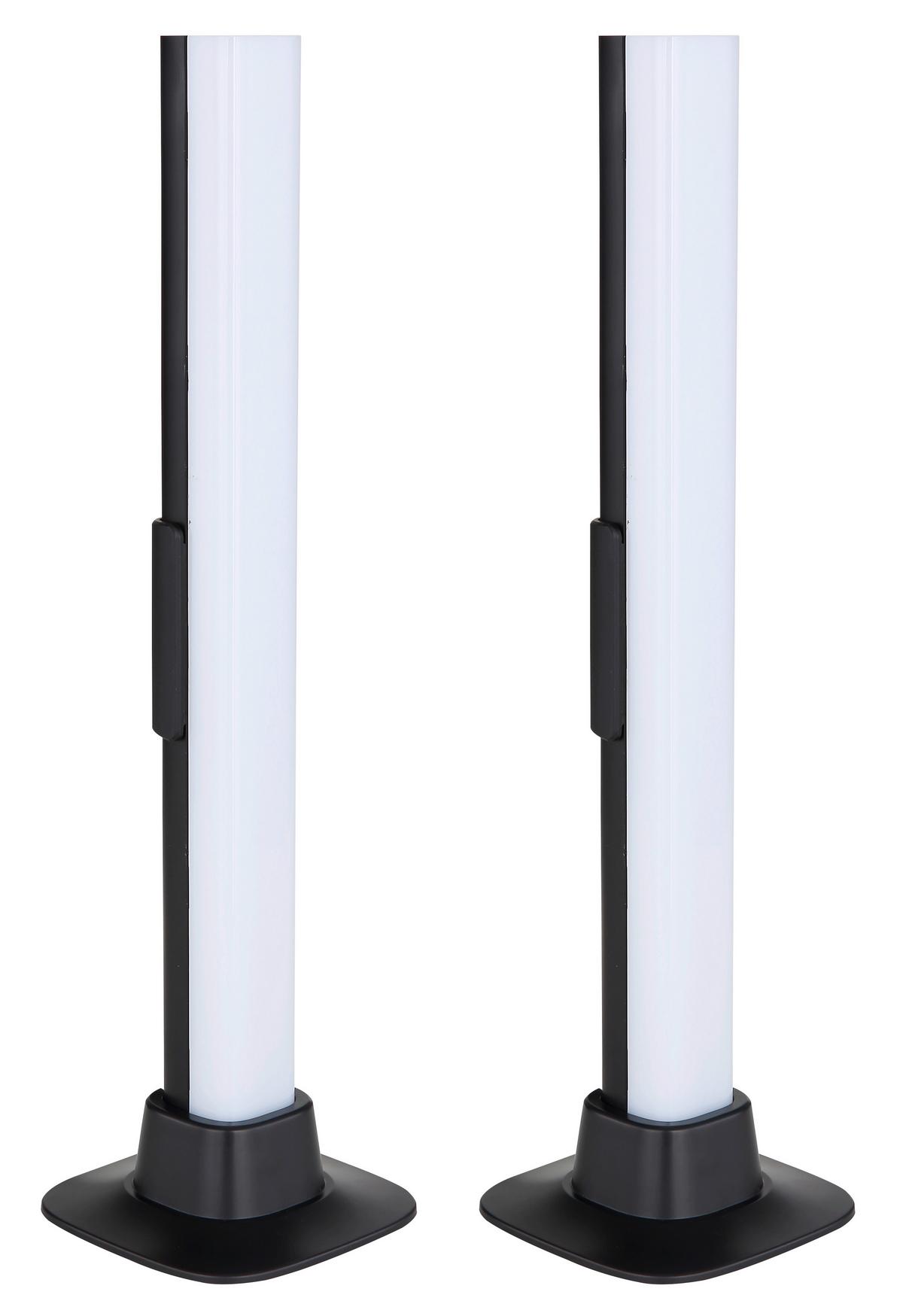 LED-Tischleuchte 25895sh - Opal/Schwarz, Design, Kunststoff (3/3/32,5cm) - Globo