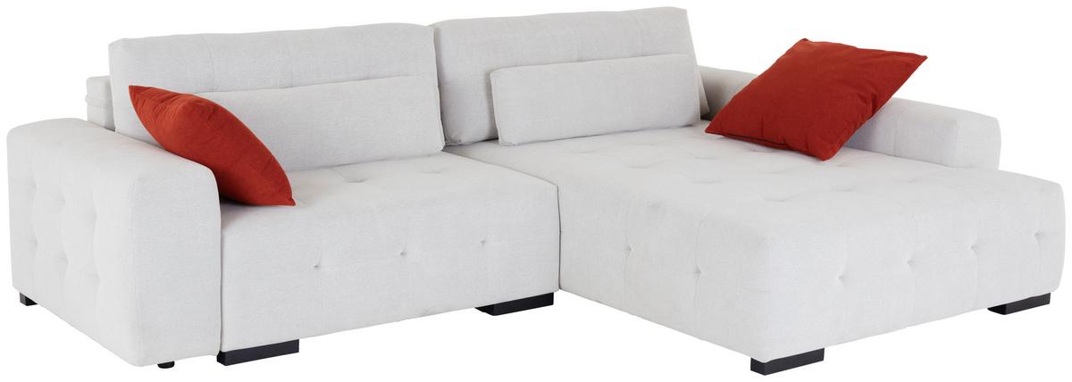 Ecksofa Chance - Beige/Rot, MODERN, Holz/Holzwerkstoff (301/201cm)