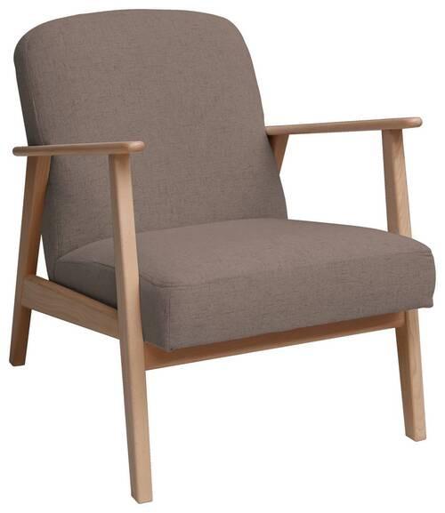 Sessel Retro - Hellbraun/Buchefarben, MODERN, Holz/Textil (63/78/78cm) - Livetastic