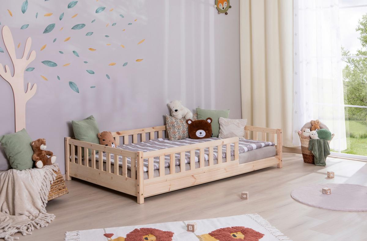 Hausbett Lou Naturfarben B: 140 Cm - Naturfarben/Weiß, MODERN, Holz/Textil (140/200cm) - MID.YOU