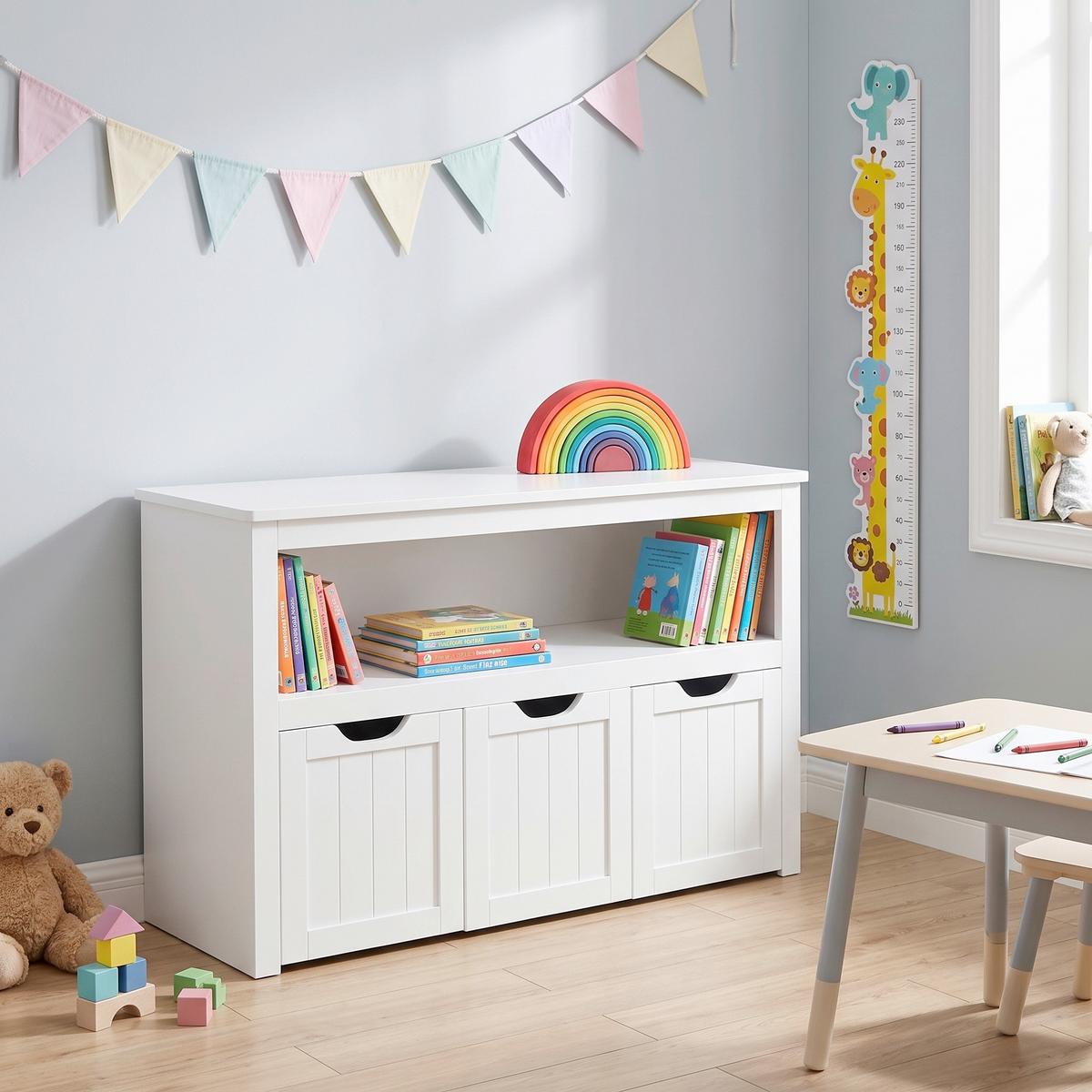 KINDERREGAL Weiß B: 102 cm - Weiß, Trend, Holzwerkstoff (102/60/30cm) - MID.YOU