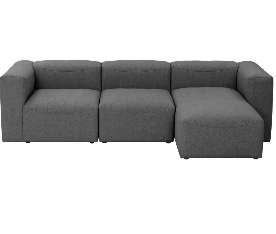 Ecksofa Lena Anthrazit Flachgewebe - Anthrazit, Design, Textil (275/73/160cm) - Max Winzer
