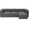 Ecksofa Lena Anthrazit Flachgewebe - Anthrazit, Design, Textil (275/73/160cm) - Max Winzer