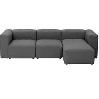 Ecksofa Lena Anthrazit Flachgewebe - Anthrazit, Design, Textil (275/73/160cm) - Max Winzer