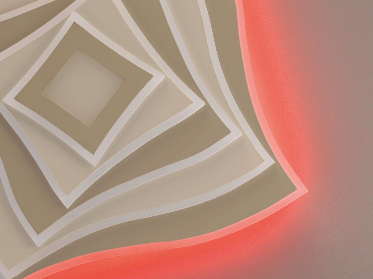 LED-Deckenleuchte Hero Schwarz B: 50 cm - Schwarz, Design, Metall (50/50/7.6cm) - Fischer & Honsel