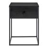 Beistelltisch Vita Schwarz B: 40 cm - Schwarz, Design, Holz/Metall (40/55/40cm)