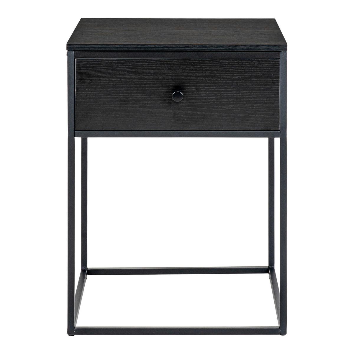Beistelltisch Vita Schwarz B: 40 cm - Schwarz, Design, Holz/Metall (40/55/40cm)