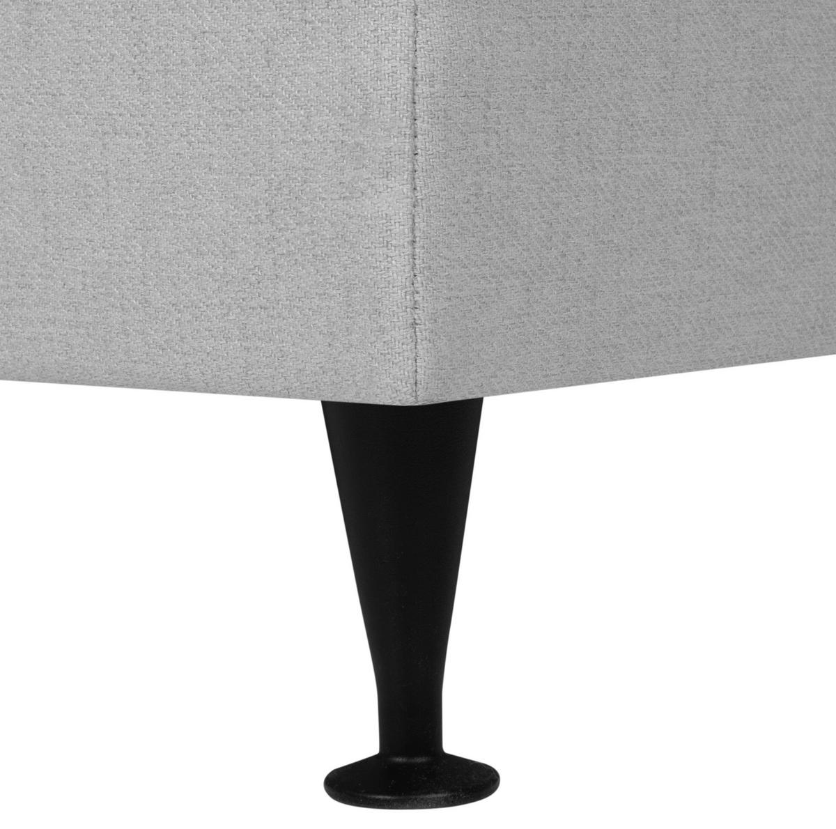 Boxspringbett Mit Topper 180x200 Cm Wels, Grau - Schwarz/Grau, MODERN, Textil (180/200cm) - MID.YOU